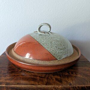 Elder Glazed Stoneware Pottery Tortilla Warmer Signed